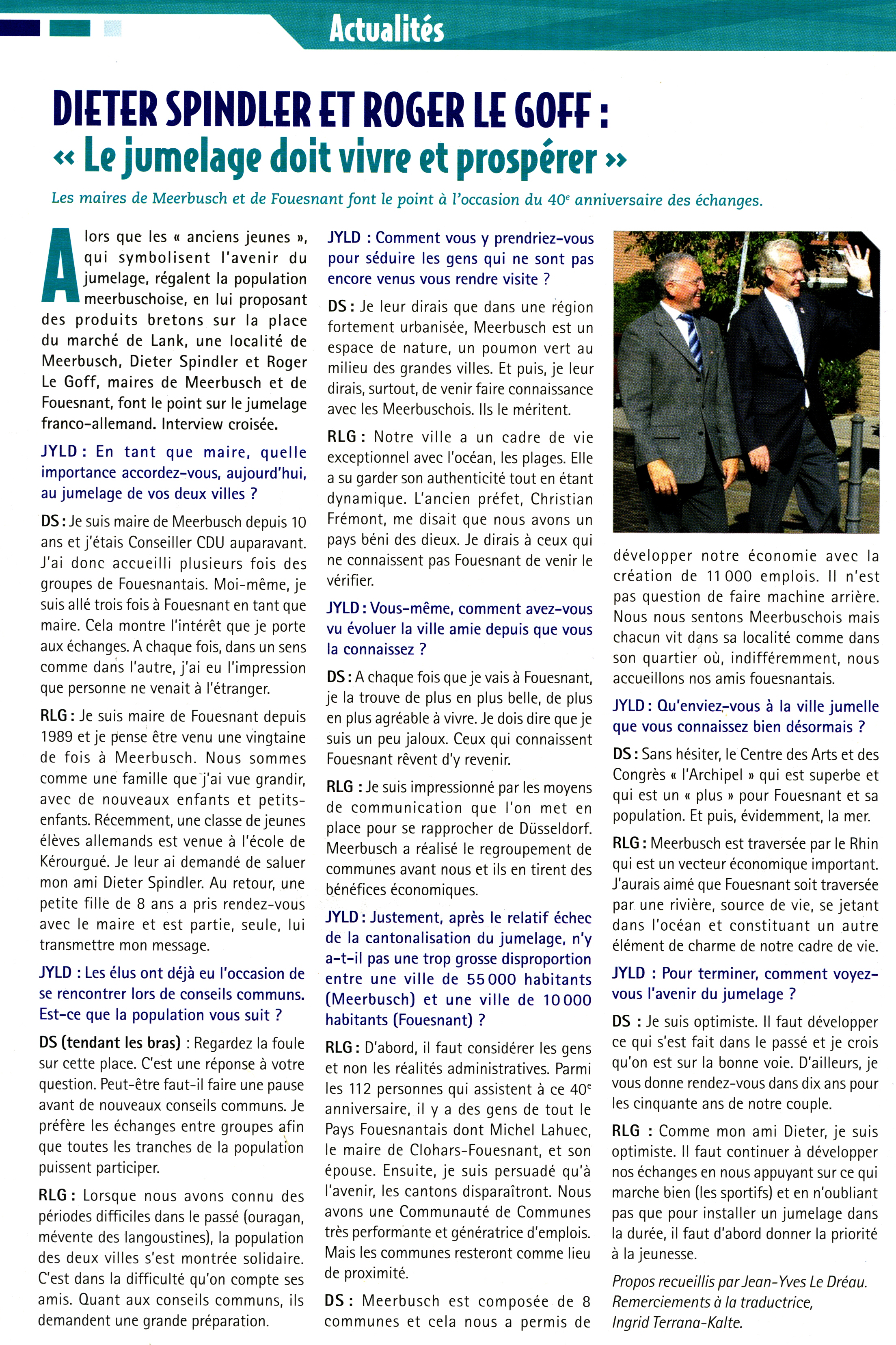 Fouesnant Magazine, septembre 2008