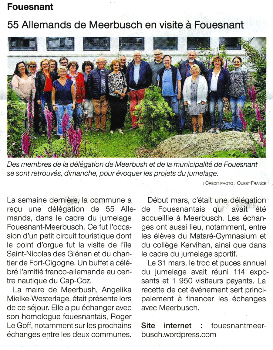Ouest France, 3 juin 2019