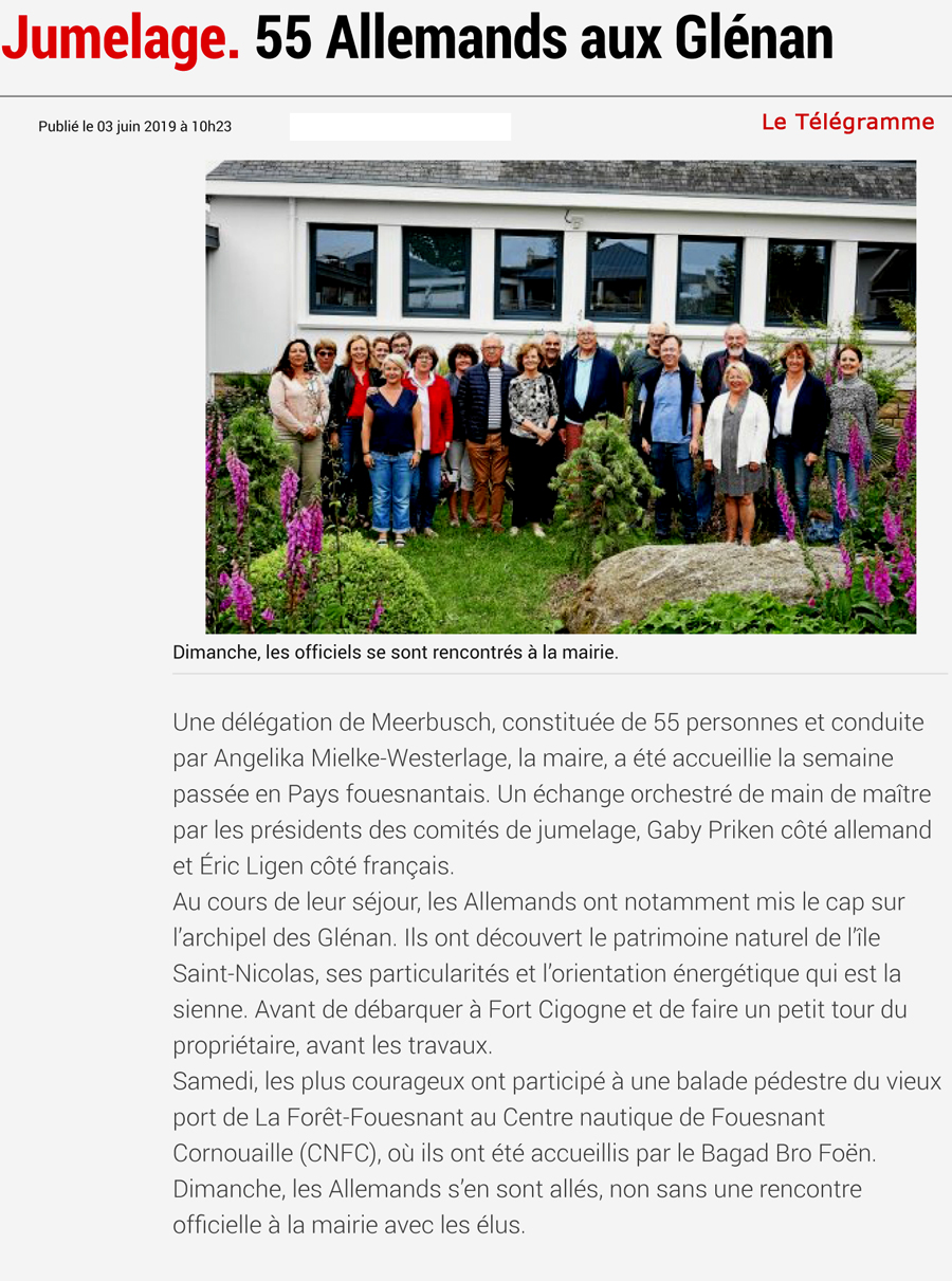 Le Télégramme, 3 juin 2019