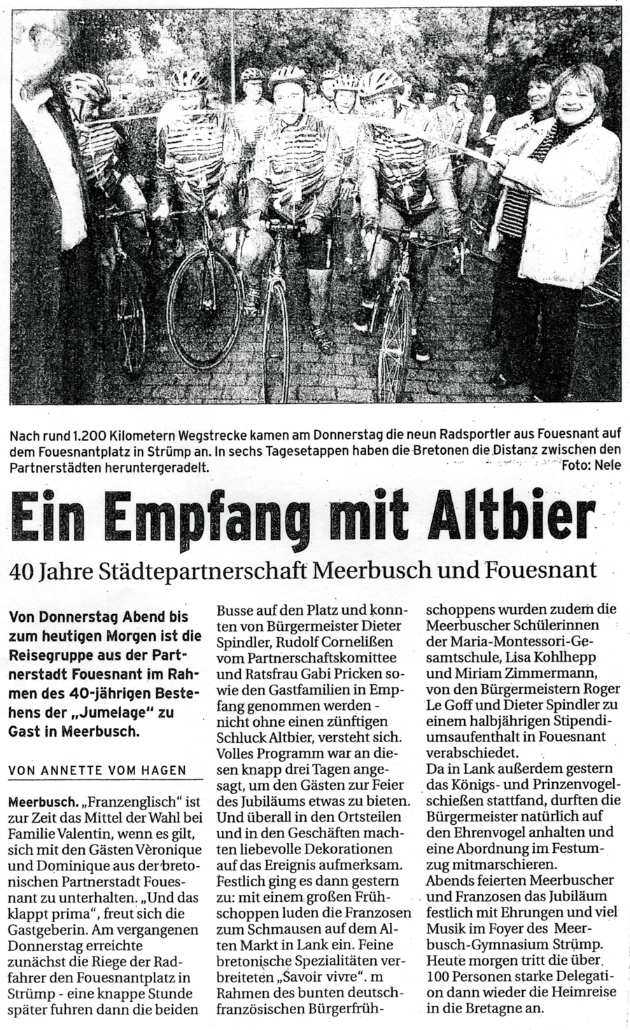 Westdeutsche Zeitung, septembre 2008