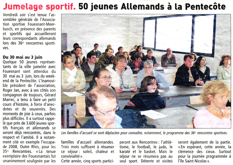 Le Télégramme, avril 2009