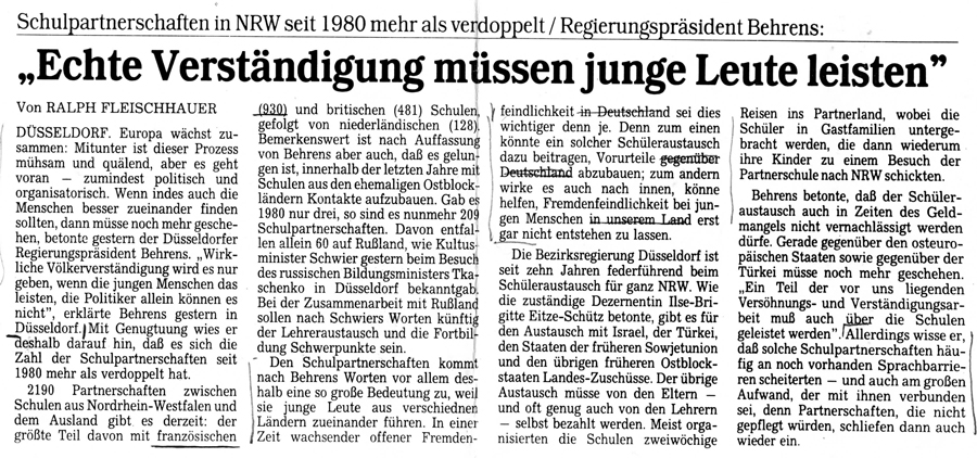 Rheinische Post, 11 juin 1997