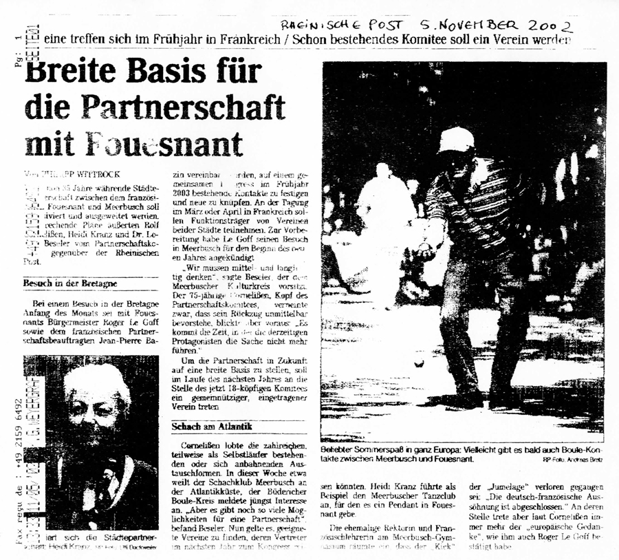 Rheinische Post, 2 novembre 2002