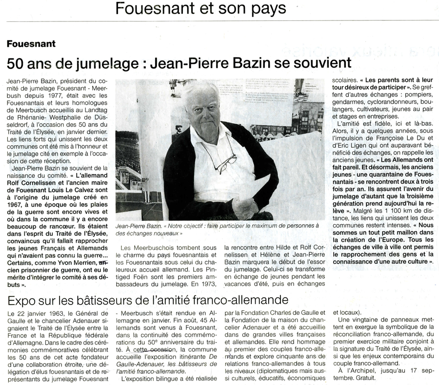 Ouest France, 11 septembre 2013