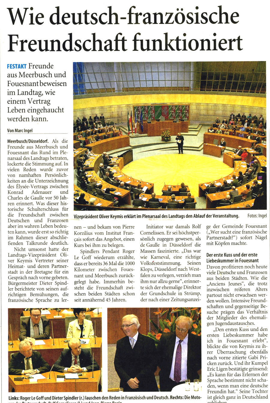 Westdeutsche Zeitung, 23 janvier 2013