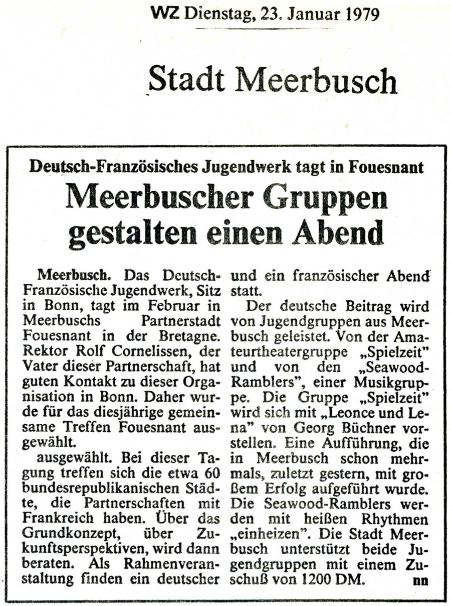 Westdeutsche Zeitung, 23 janvier 1979