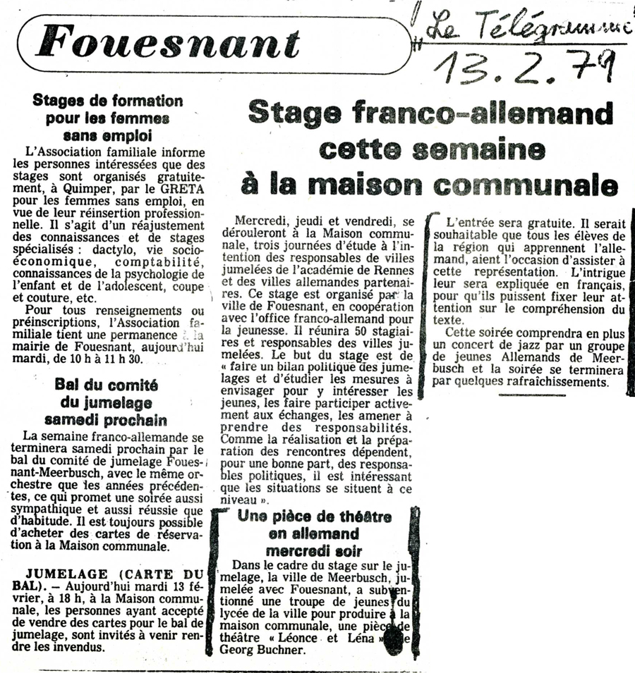 Le Télégramme, 13 février 1979