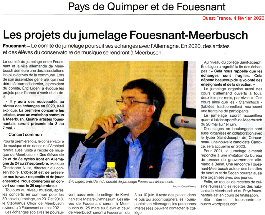 Ouest France, 4 février 2020