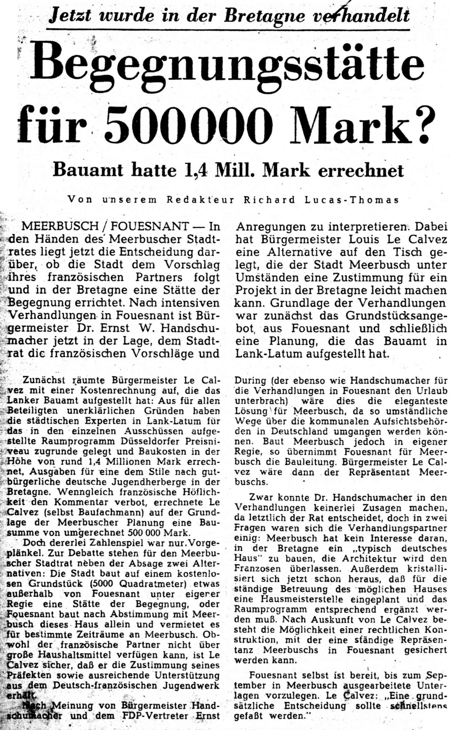Rheinische Post, avril 1973
