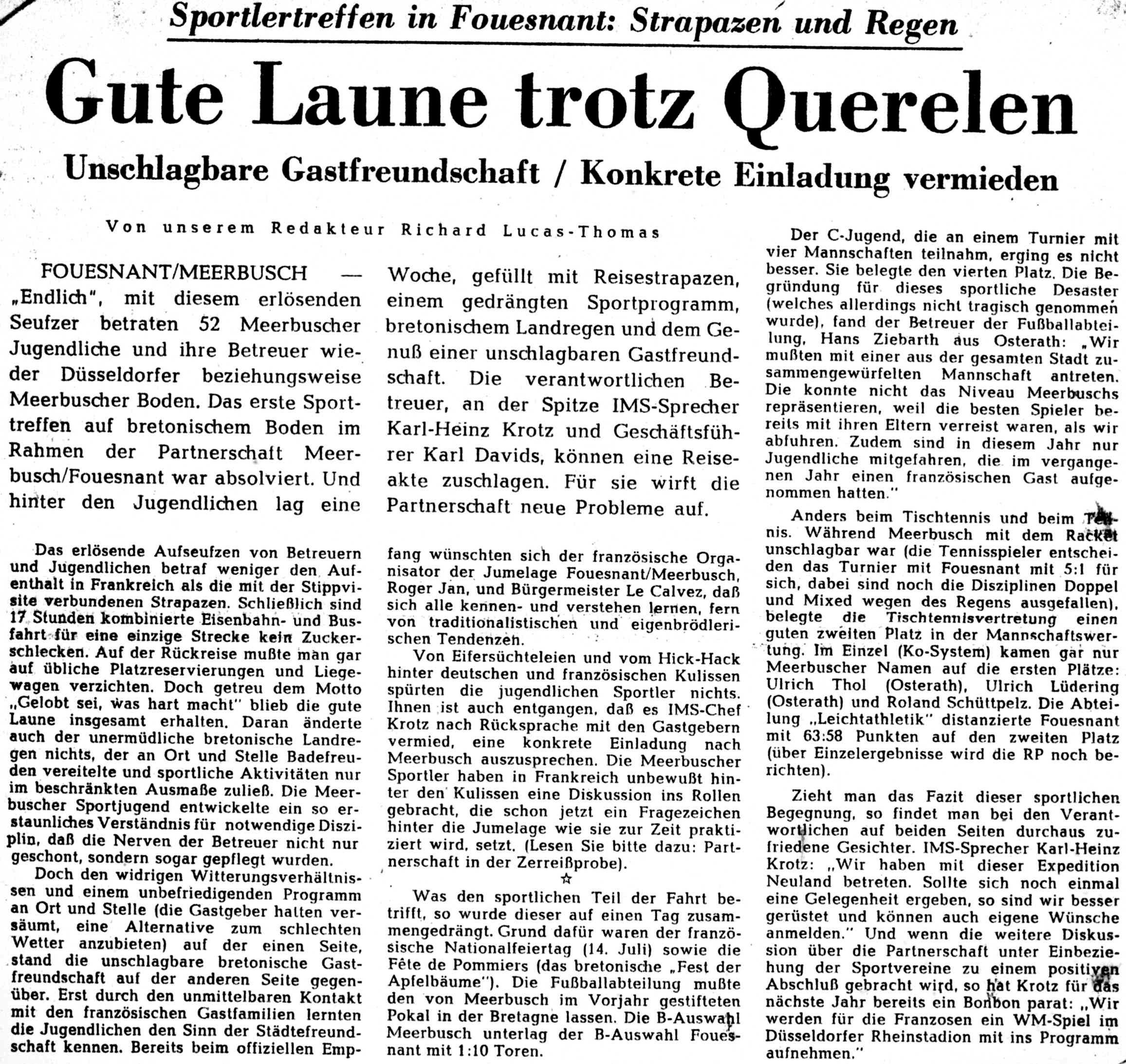 Rheinische Post, juin 1973