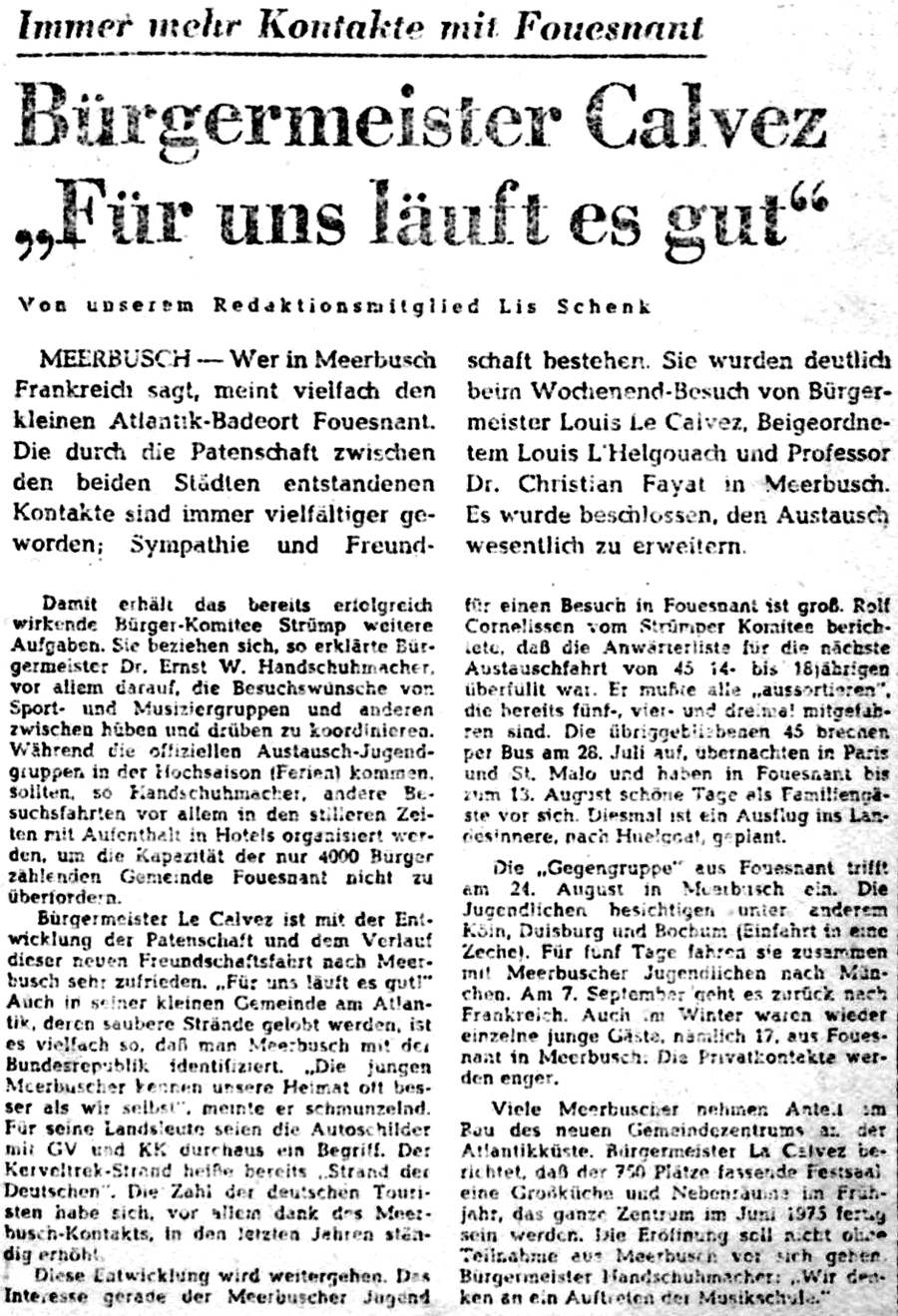 Rheinische Post, juillet 1973