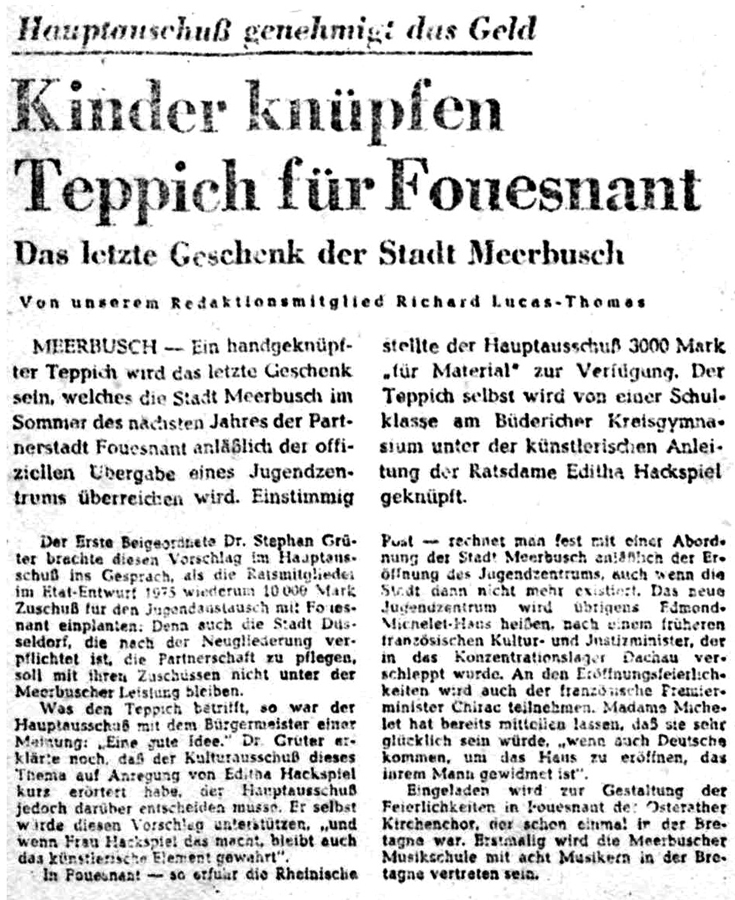 Rheinische Post, novembre 1975