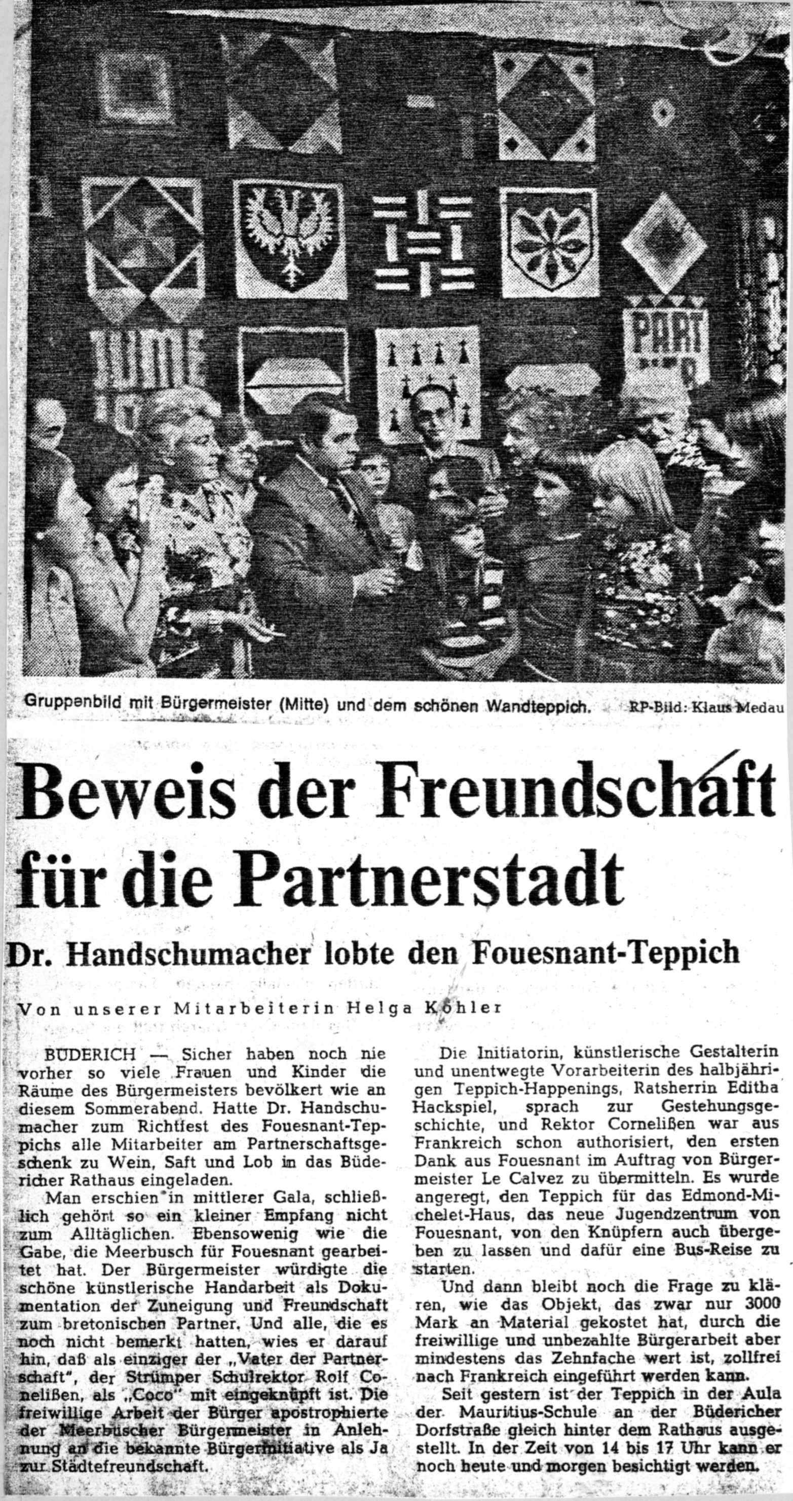 Rheinische Post, novembre 1975
