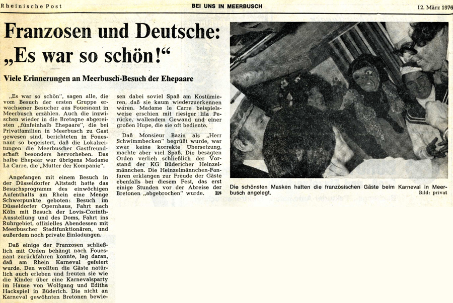 Rheinische Post, 12 mars 1976