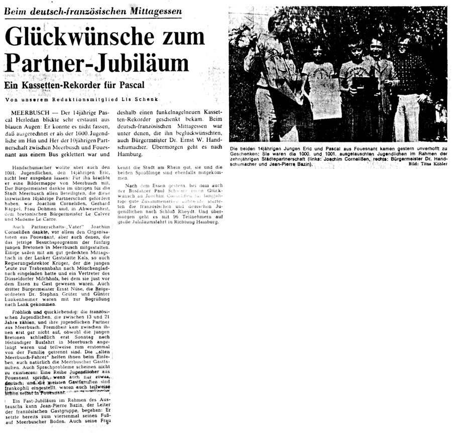 Rheinische Post, août 1976