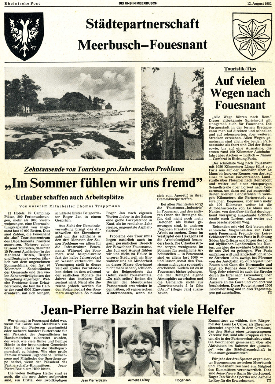 Bei uns in Meerbusch - Rheinische Post, 12 août 1982