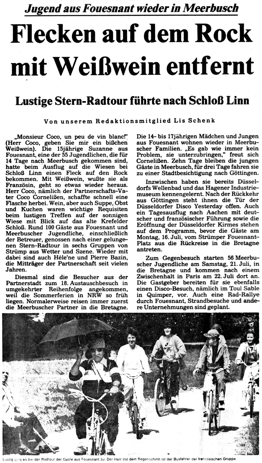 Krefelder Stadtpost, 9 juillet 1984