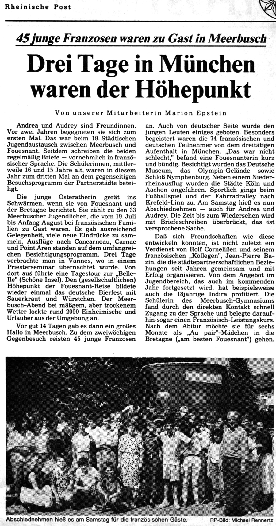 Rheinische Post, 24 août 1987