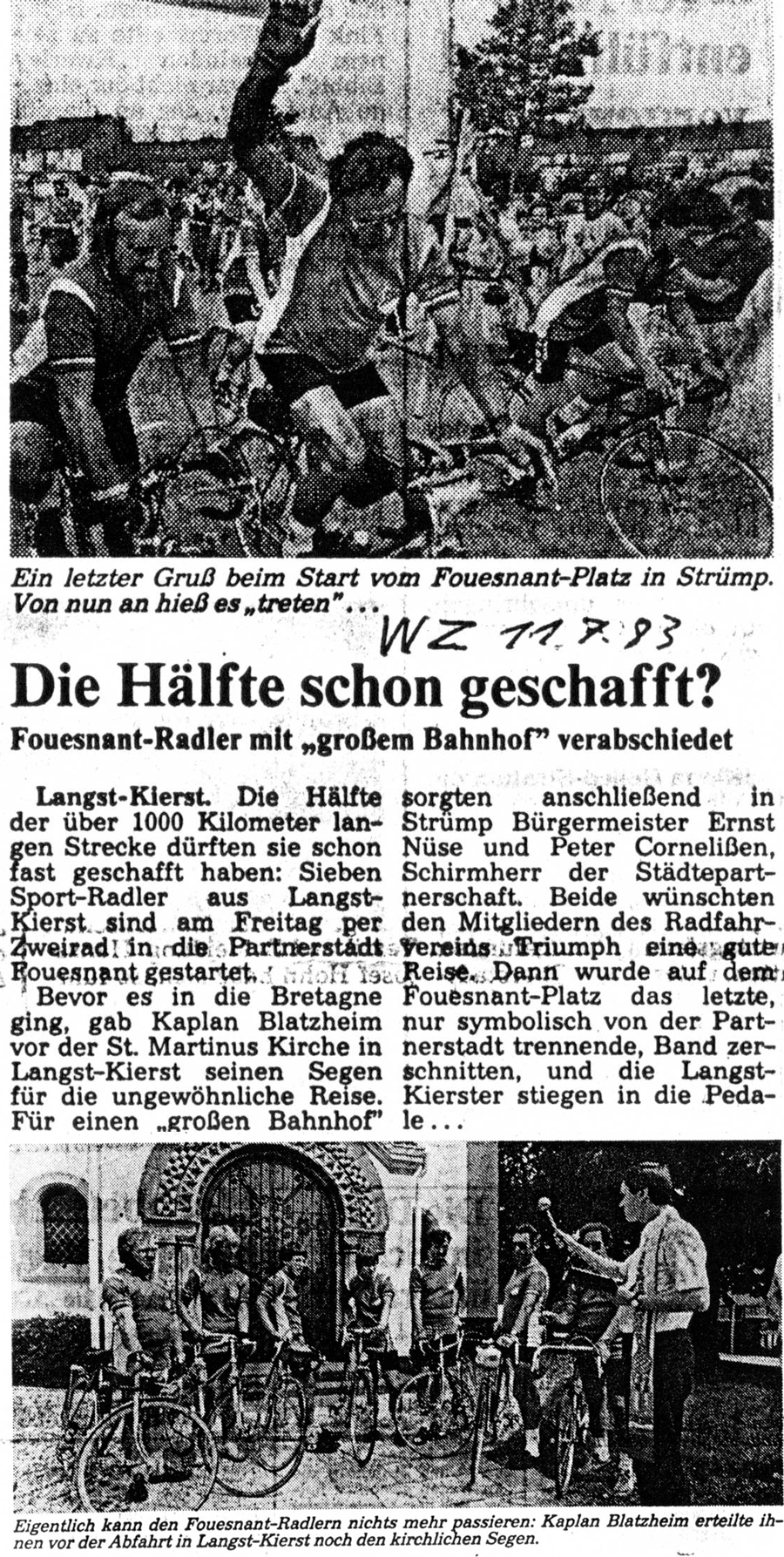 Westdeutsche Zeitung, 11 juillet 1983