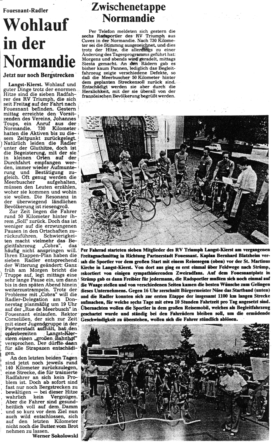 Westdeutsche Zeitung, 13 juillet 1983