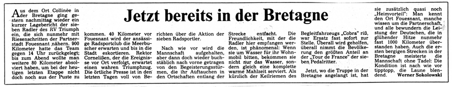 Westdeutsche Zeitung, 14 juillet 1983