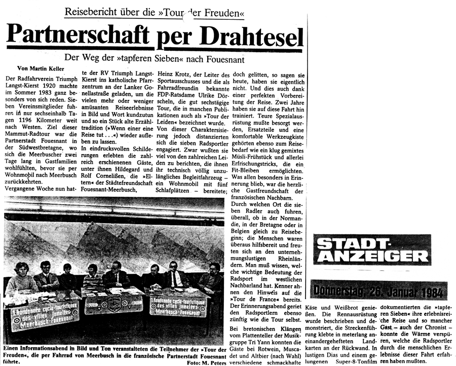 Stadtanzeiger, 26 janvier 1984