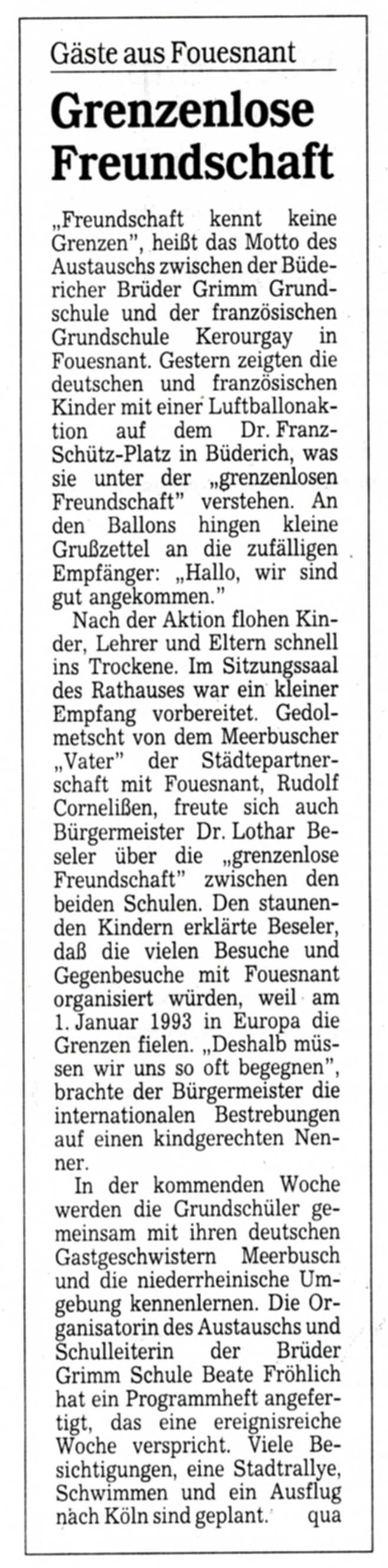 Rheinische Post, 9 mai 1992
