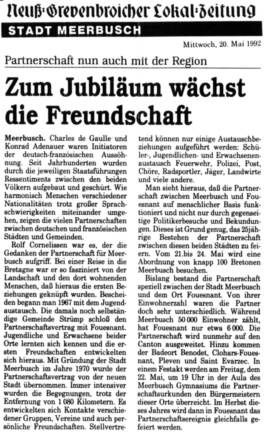 Neuss Grevenbroicher Zeitung, 20 mai 1992
