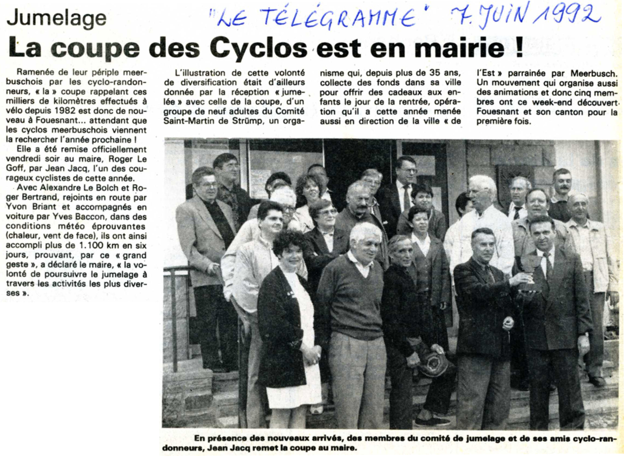 Le Télégramme, 7 juin 1992