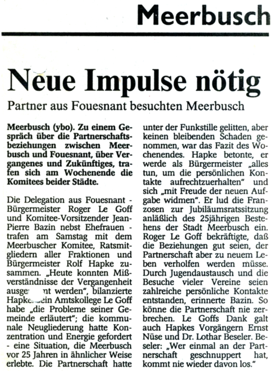 Meerbuscher Nachrichten, 14 novembre 1994