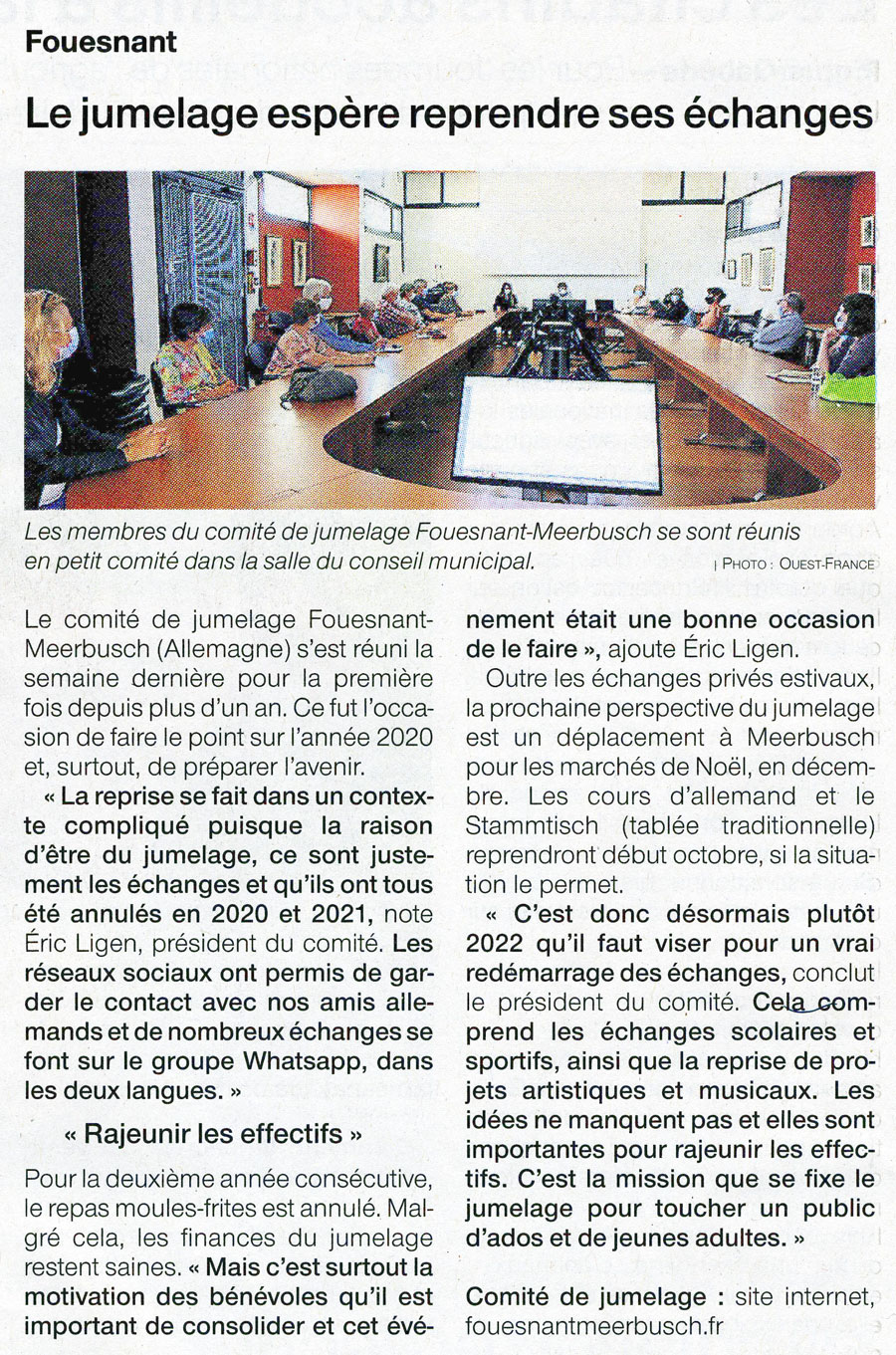 Ouest France, 18 juin 2021