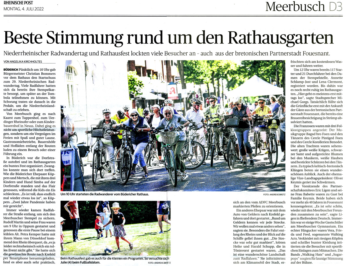 Rheinische Post, 4 juillet 2022