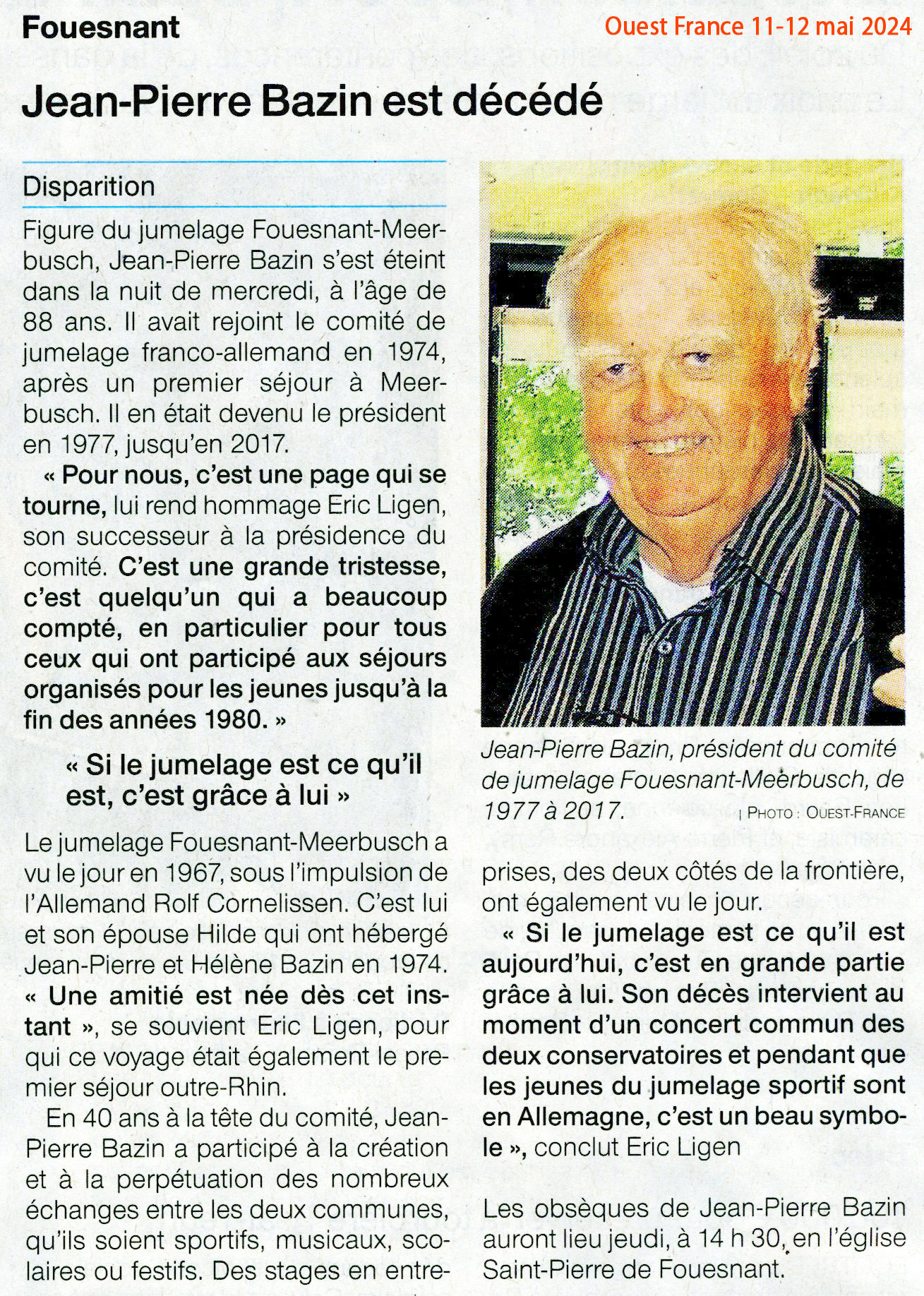 Ouest France, 11-12 mai 2024