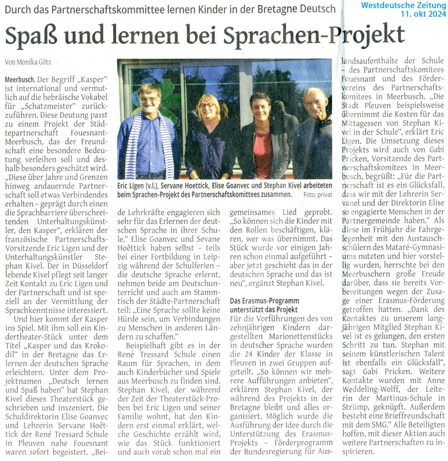 Westdeutsche Zeitung, 11 octobre 2024