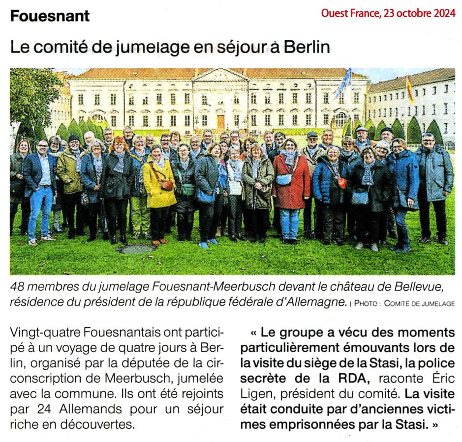 Ouest France, 23 octobre 2024