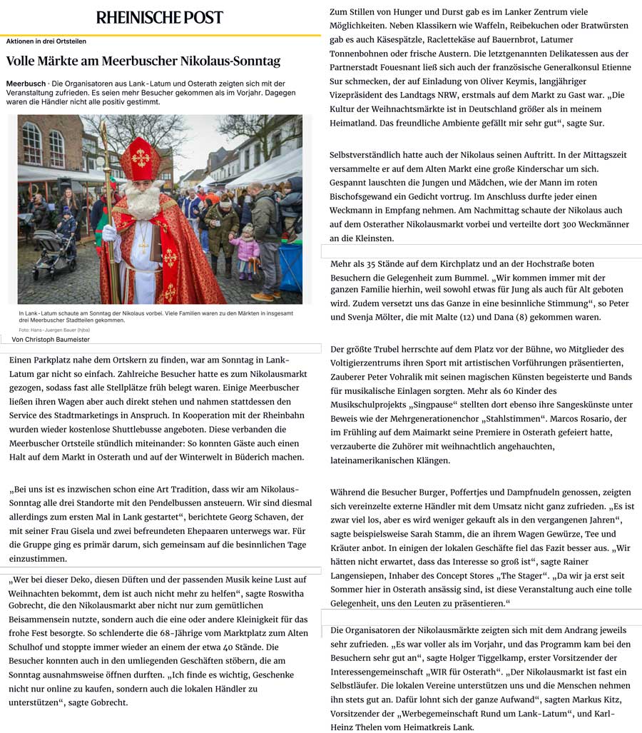 Rheinische Post, 9 décembre 2024