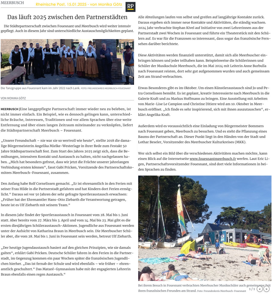 Rheinische Post, 15 janvier 2025