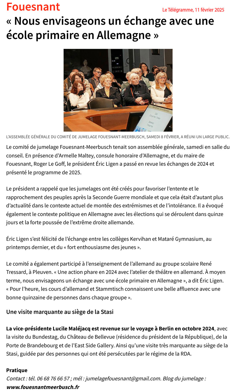 Le Télégramme, 11 février 2025