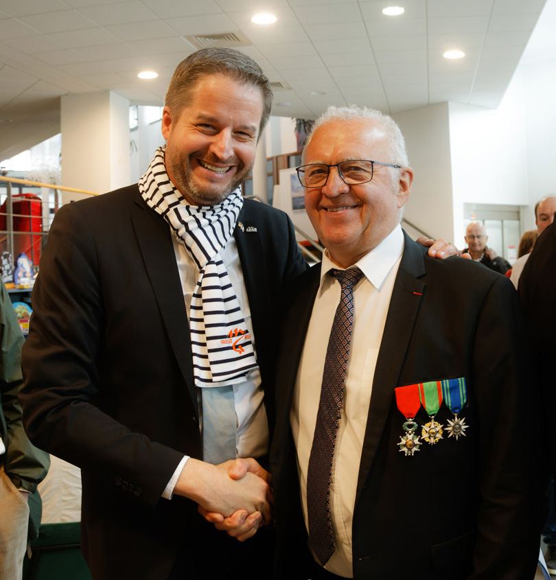 Christian Bommers et Roger Le Goff à Fouesnant en mai 2023