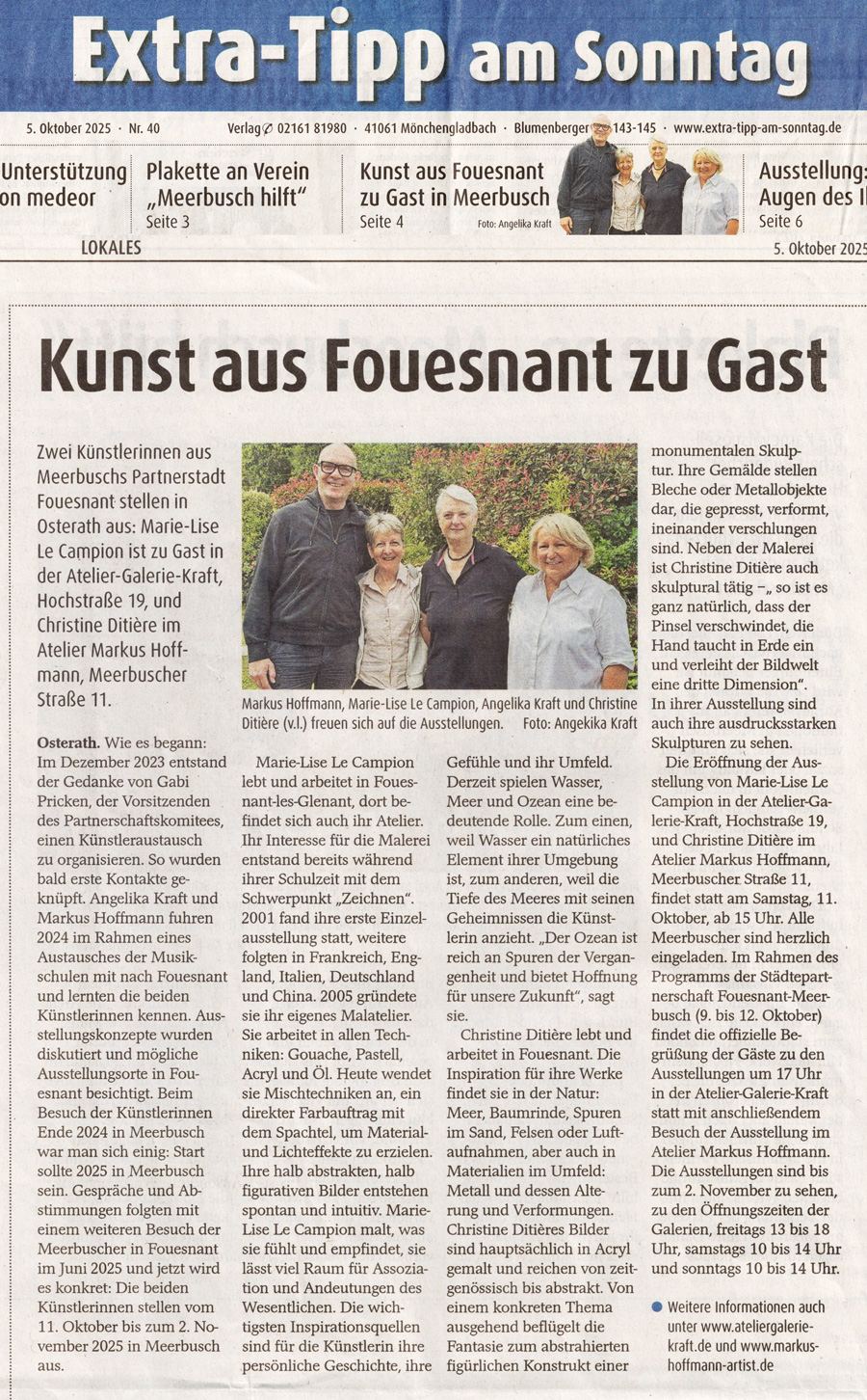 Extra-Tipp am Sonntag, 5 octobre 2025