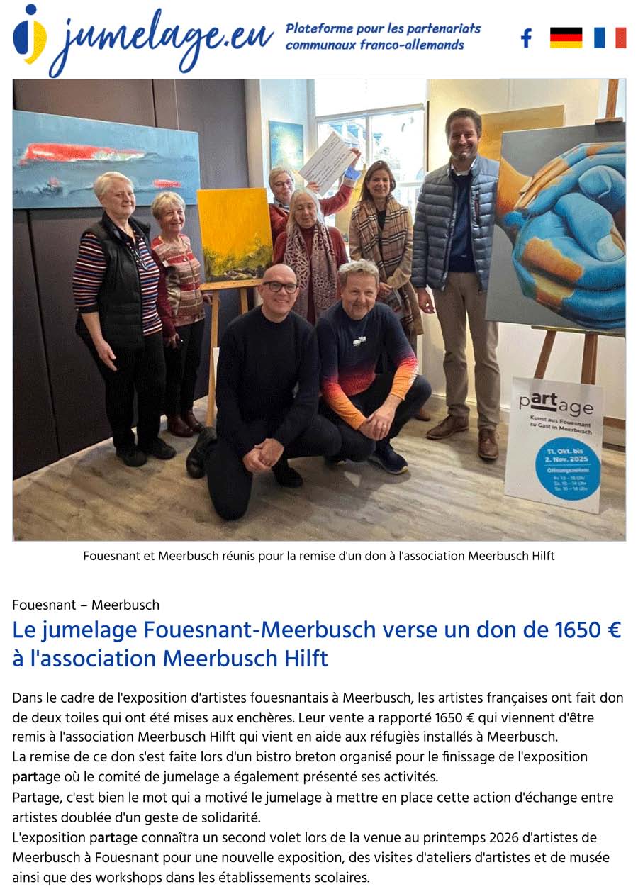 Jumelage.eu, 5 novembre 2025