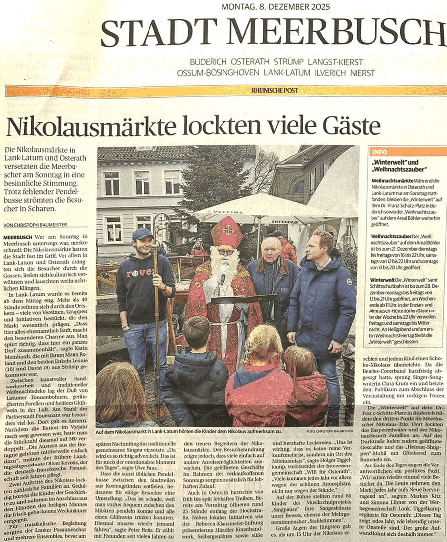 Rheinische Post, 8 décembre 2025